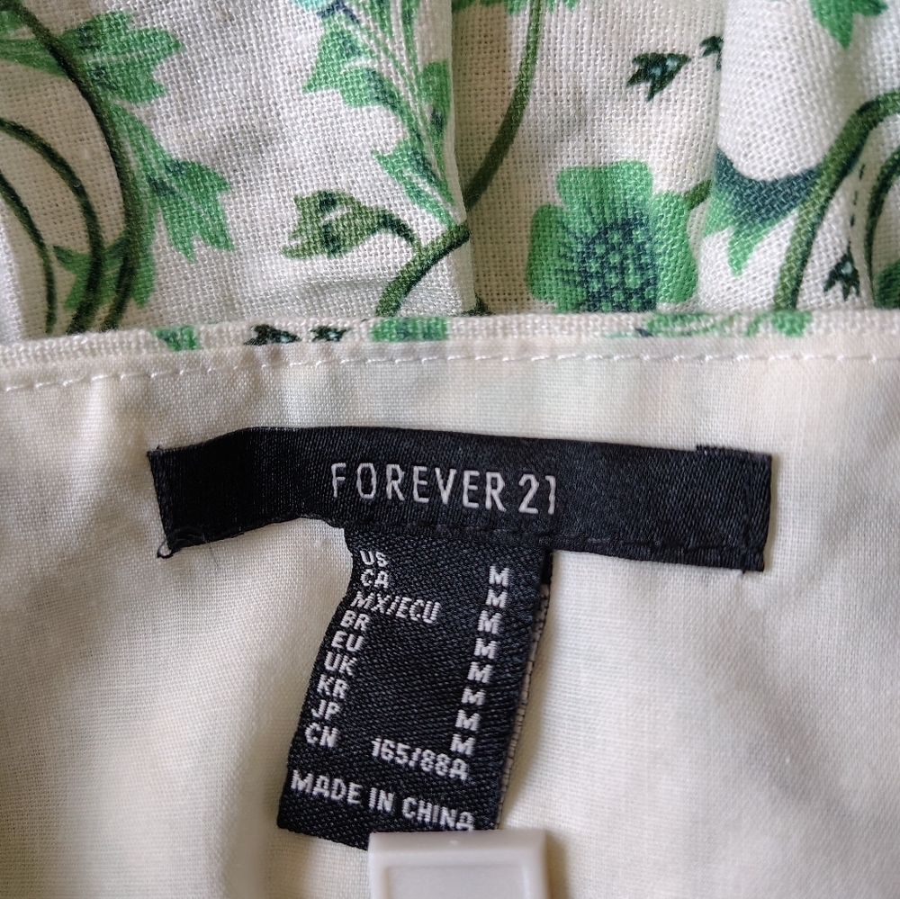 Forever 21 Green Floral Maxi Dress Size M - Picture 5 of 6